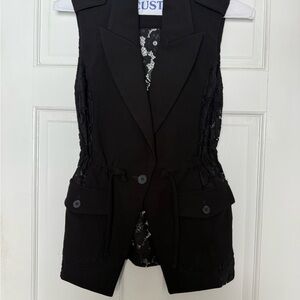 Express Black Vest with Elegant Details